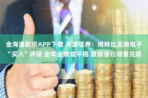 金海港配资APP下载 开源证券：维持比亚迪电子“买入”评级 全年业绩或平稳 跟踪潜在增量兑现